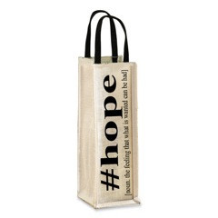 "HOPE" wine tote